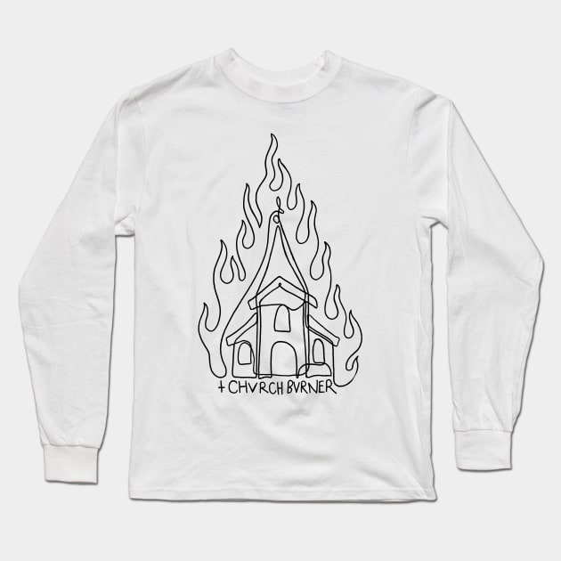 CHVRCH BVRNER Long Sleeve T-Shirt by btcillustration